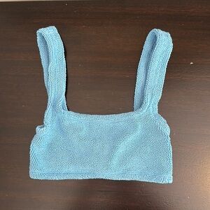 Hunza G light blue bikini top